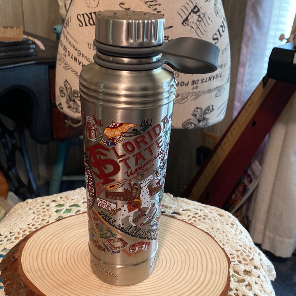 FSU Stainless Steel Water Bottle, Preowned.
